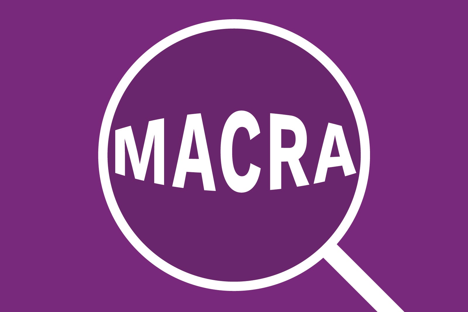 "MACRA" shown in magnifying glass.