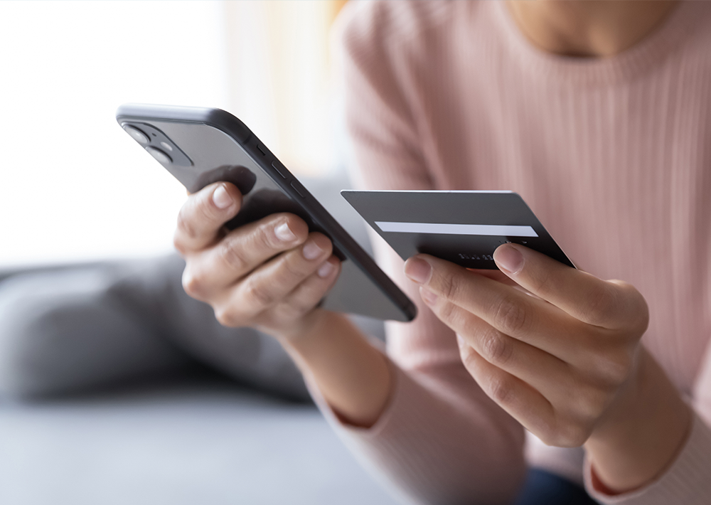 patient with phone and credit card