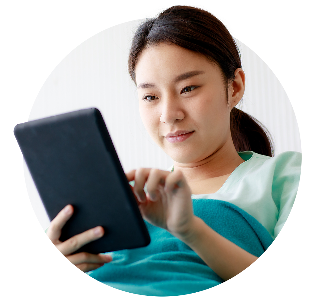 access-eforms-hero_small Girl looking at Access eforms on ipad