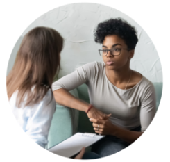 Patient meeting with doctor