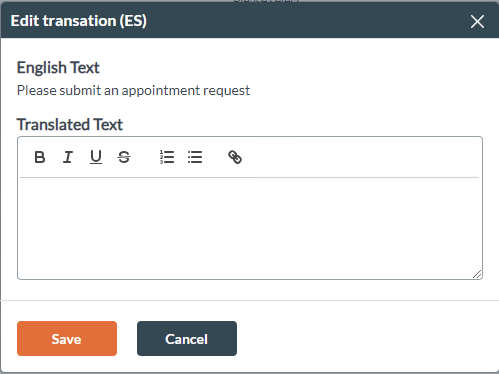 Screenshot of a simple text form
