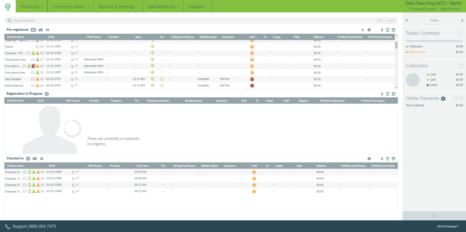 A screenshot of the Dashboard on a desktop, including the 'Administer PAM' column.