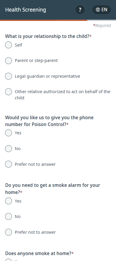 A screenshot of the questionnaire.