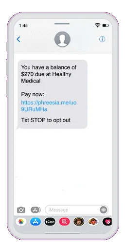 STATIC - Phone screen of a payment reminder
