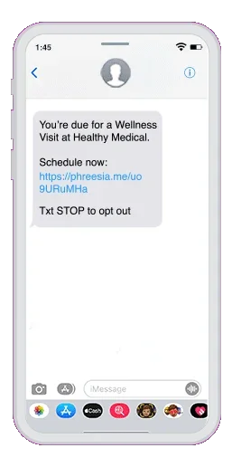 STATIC - Reminder to self-schedule a doctor appointment on mobile phone