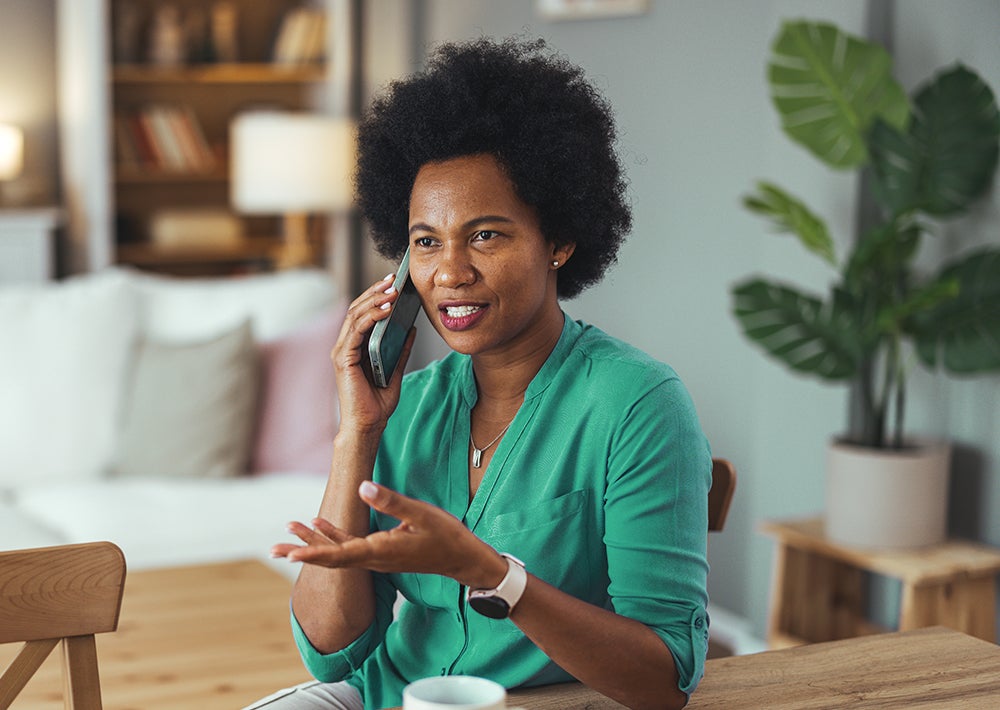 Woman on phone