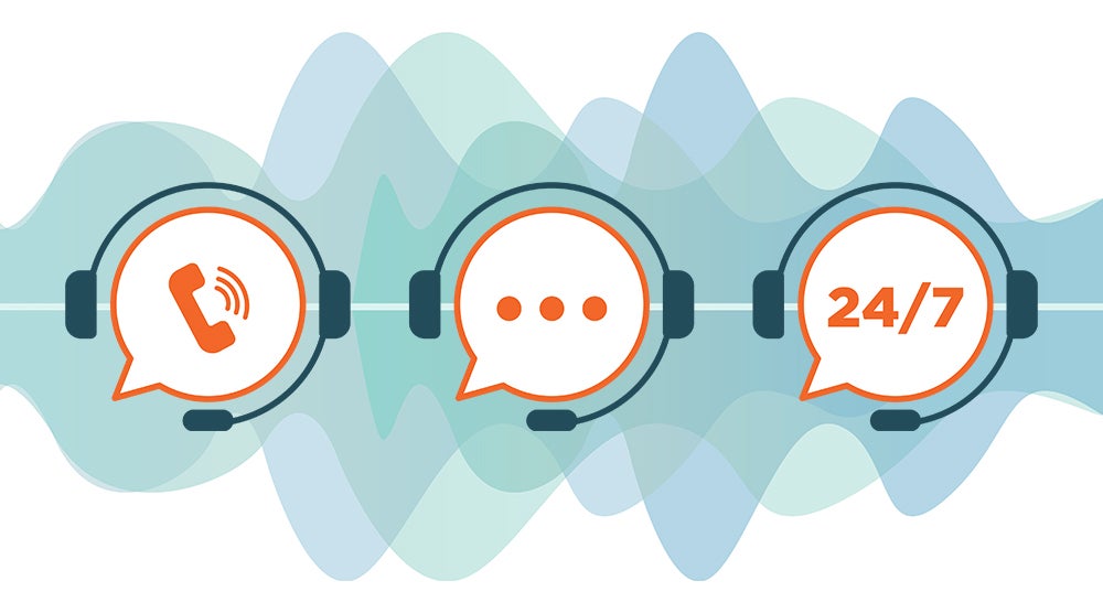 PHR - Blog Image - Every Call Counts - Image 1 V2 250805 Illustration of a phone, headset, and 24/7