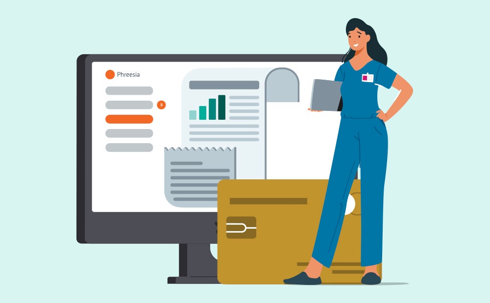 illustration happy healthcare worker