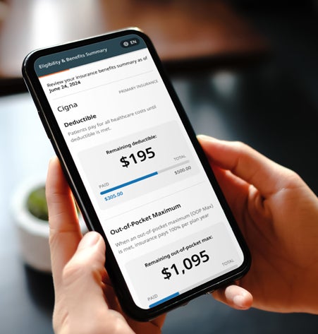 eb-tab5 Closeup of E&B screen on mobile phone