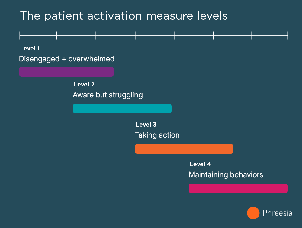 Patient Activation - PAM Explainer (1) The patient activation measure levels infographic