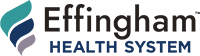 Effingham Health System logo featuring teal curved leaf design and black text