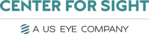 Center for Sight logo with teal text and tagline "A US Eye Company" below