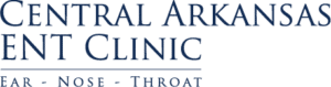 Central Arkansas ENT Clinic logo with tagline "Ear - Nose - Throat" in blue serif typography