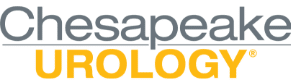 Chesapeake Urology logo with gray text and orange accent on the word "Urology