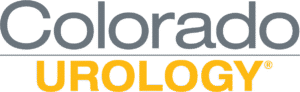 Colorado Urology logo featuring gray text "Colorado" above yellow text "Urology" with a registered trademark symbol