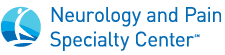 Neurology and Pain Specialty Center logo with blue brain icon and text in teal