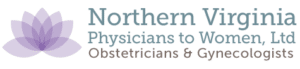 Northern Virginia Physicians to Women, Ltd logo featuring a purple lotus flower with business name and "Obstetricians & Gynecologists" tagline