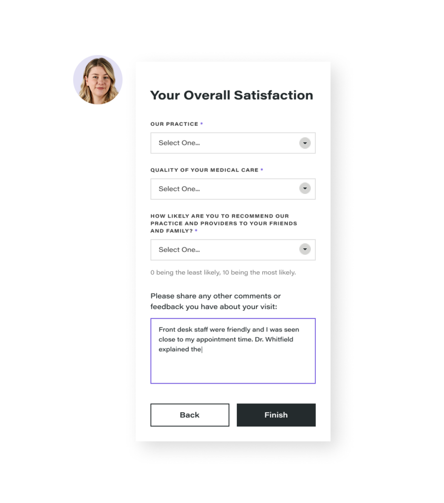 Patient Satisfaction form example