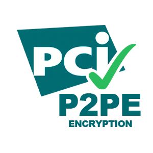PCI P2PE encryption compliance logo with checkmark symbol