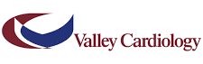 Valley Cardiology logo featuring a stylized red and blue curved wave design with "Valley Cardiology" text in dark gray