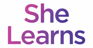 She Learns logo